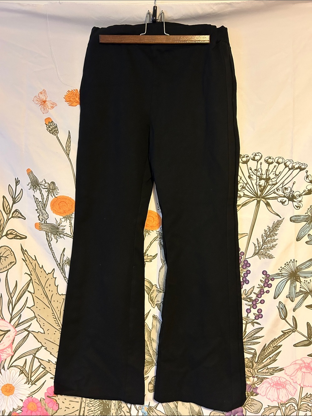 Maeve Classic Black Boot-Leg Pants